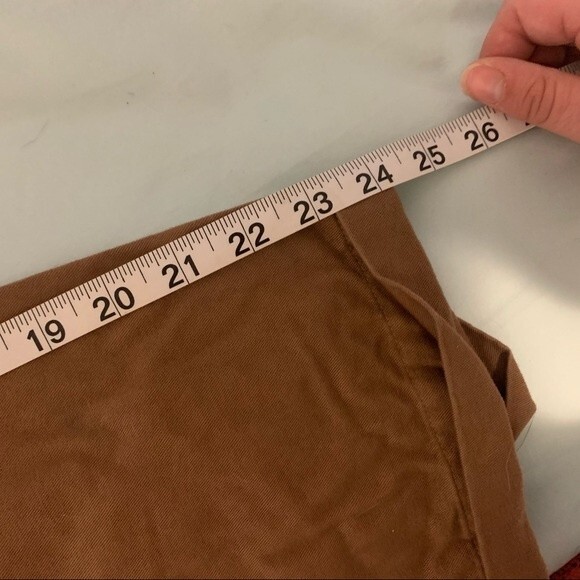 Vintage Roo Crossing size 14 Brown Paper Bag Ankle Length Pants 100% Cotton - Picture 7 of 12